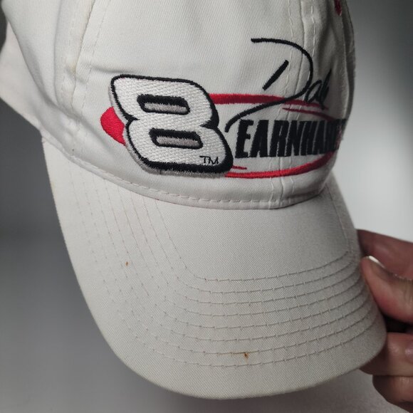 NASCAR DALE EARNHARDT JR. # 8 WHITE SNAPBACK HAT CAP by CHASE AUTHENTICS - Picture 2 of 9